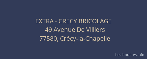 EXTRA - CRECY BRICOLAGE
