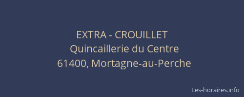 EXTRA - CROUILLET