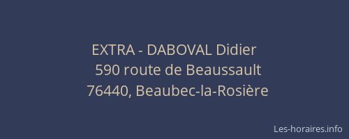 EXTRA - DABOVAL Didier
