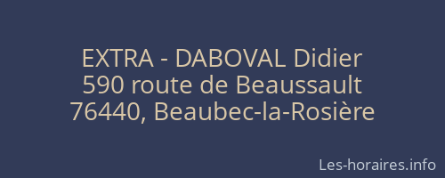 EXTRA - DABOVAL Didier
