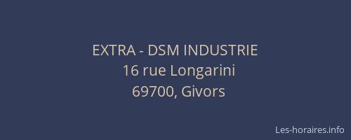 EXTRA - DSM INDUSTRIE