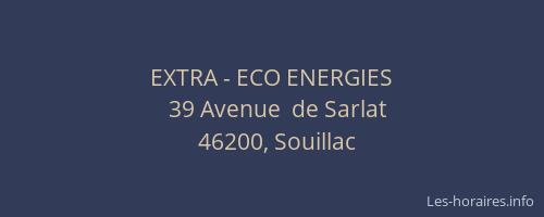 EXTRA - ECO ENERGIES