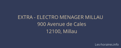 EXTRA - ELECTRO MENAGER MILLAU