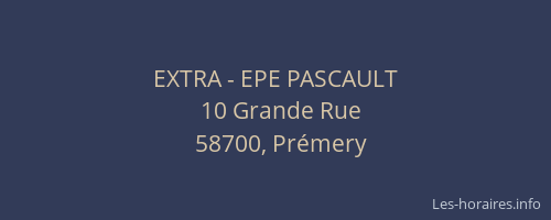 EXTRA - EPE PASCAULT