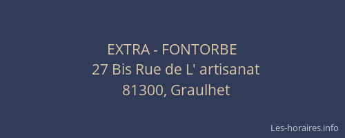 EXTRA - FONTORBE