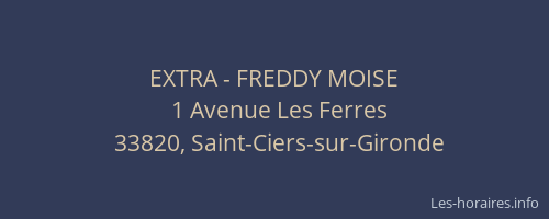 EXTRA - FREDDY MOISE