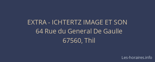 EXTRA - ICHTERTZ IMAGE ET SON