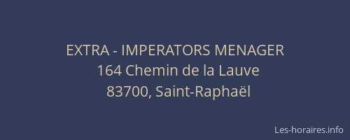 EXTRA - IMPERATORS MENAGER