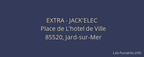 EXTRA - JACK'ELEC