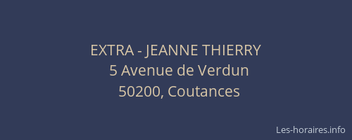 EXTRA - JEANNE THIERRY