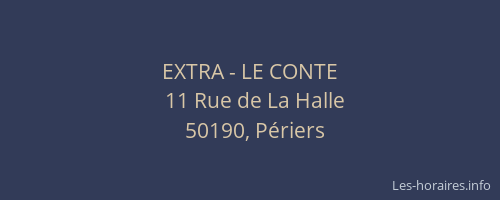 EXTRA - LE CONTE