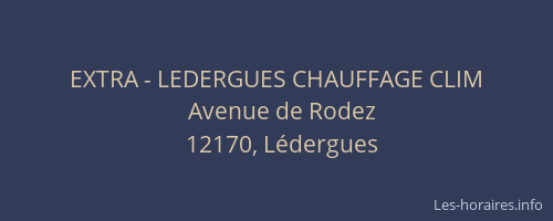 EXTRA - LEDERGUES CHAUFFAGE CLIM