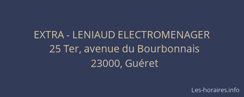 EXTRA - LENIAUD ELECTROMENAGER