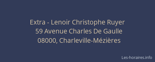 Extra - Lenoir Christophe Ruyer