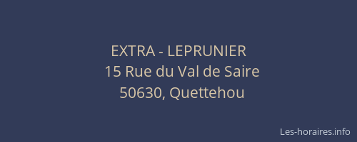 EXTRA - LEPRUNIER