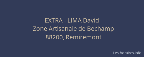 EXTRA - LIMA David