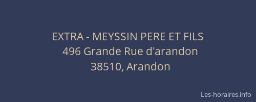 EXTRA - MEYSSIN PERE ET FILS