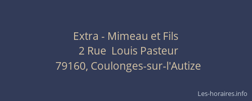 Extra - Mimeau et Fils