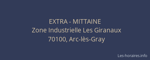 EXTRA - MITTAINE