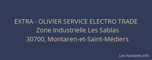 EXTRA - OLIVIER SERVICE ELECTRO TRADE