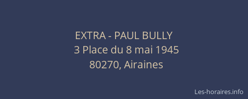 EXTRA - PAUL BULLY