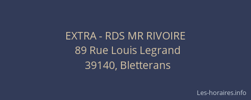 EXTRA - RDS MR RIVOIRE