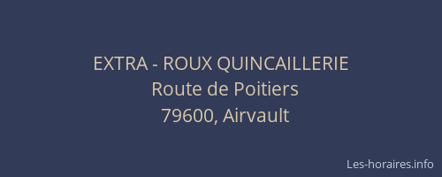 EXTRA - ROUX QUINCAILLERIE