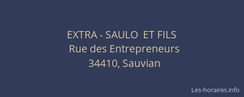 EXTRA - SAULO  ET FILS