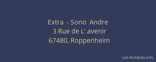 Extra  - Sono  Andre
