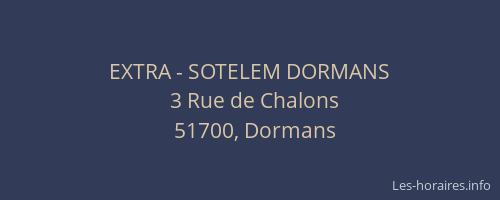EXTRA - SOTELEM DORMANS