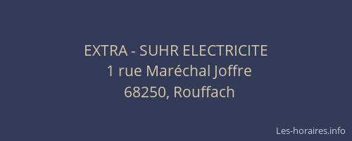 EXTRA - SUHR ELECTRICITE
