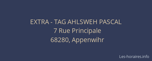EXTRA - TAG AHLSWEH PASCAL