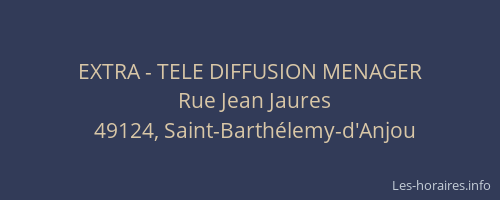 EXTRA - TELE DIFFUSION MENAGER