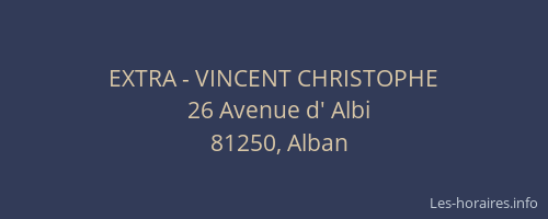 EXTRA - VINCENT CHRISTOPHE