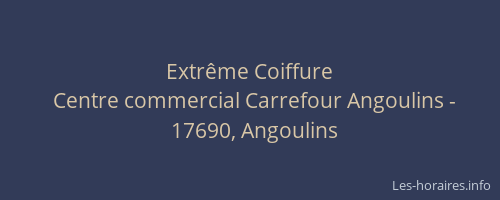 Extr&ecirc;me Coiffure