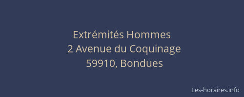 Extrémités Hommes