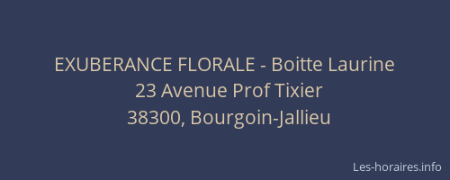 EXUBERANCE FLORALE - Boitte Laurine