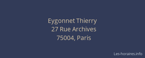 Eygonnet Thierry