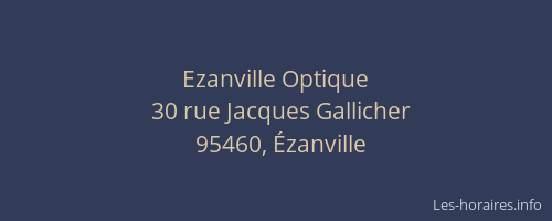 Ezanville Optique