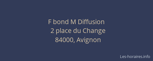 F bond M Diffusion