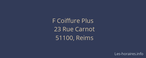 F Coiffure Plus