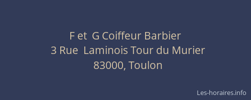 F et  G Coiffeur Barbier