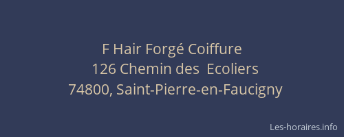 F Hair Forgé Coiffure