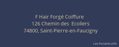 F Hair Forg&eacute; Coiffure