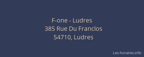 F-one - Ludres
