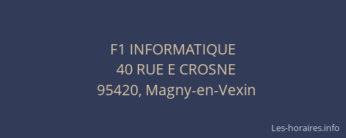 F1 INFORMATIQUE