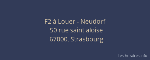 F2 à Louer - Neudorf