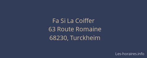 Fa Si La Coiffer