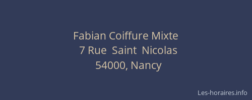 Fabian Coiffure Mixte