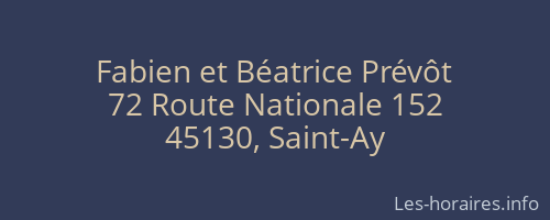 Fabien et Béatrice Prévôt